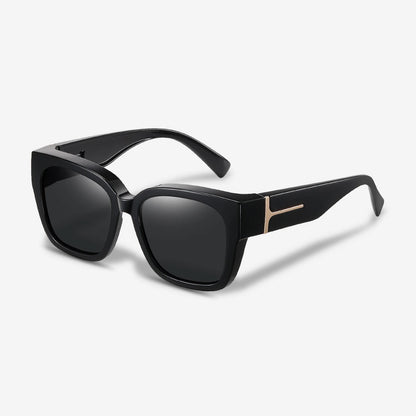 Sur-lunettes polarisées Allure Sunlit, monture noire et verres gris dégradés