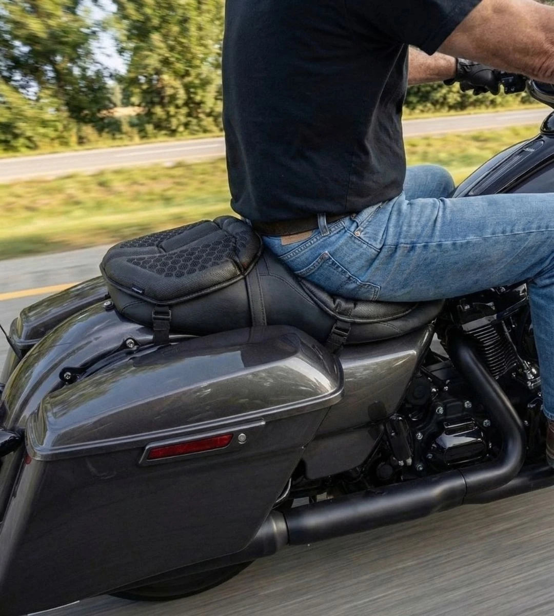 SelleZen monté sur la selle en action