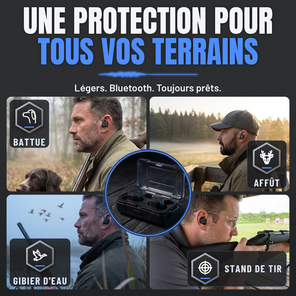 SilenTir™ - Bouchons Tactiques de Protection