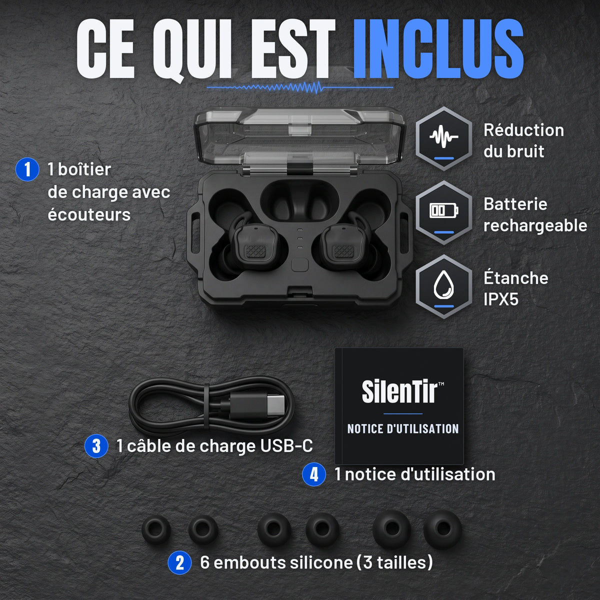 SilenTir™ - Bouchons Tactiques de Protection