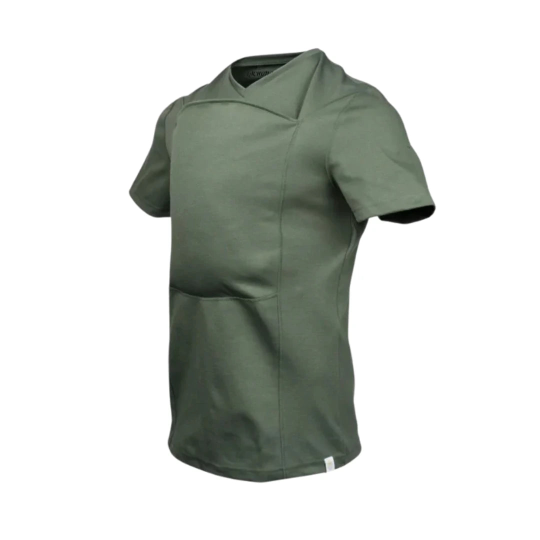 T-Shirt Kangourou Zevlo, coloris vert, coupe Papa