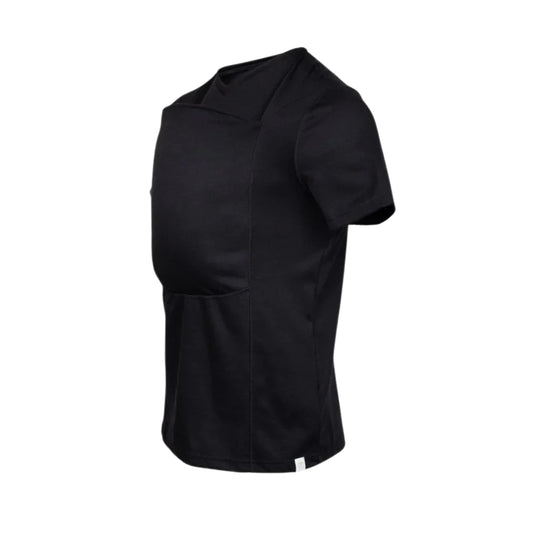 T-Shirt Kangourou Zevlo, coloris noir, coupe Papa