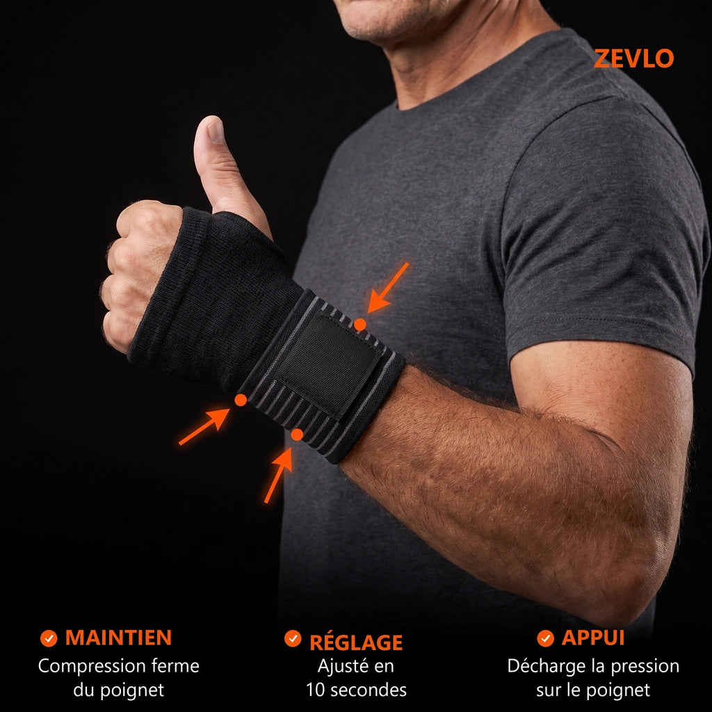 Protection de poignet moto Zevlo - maintien