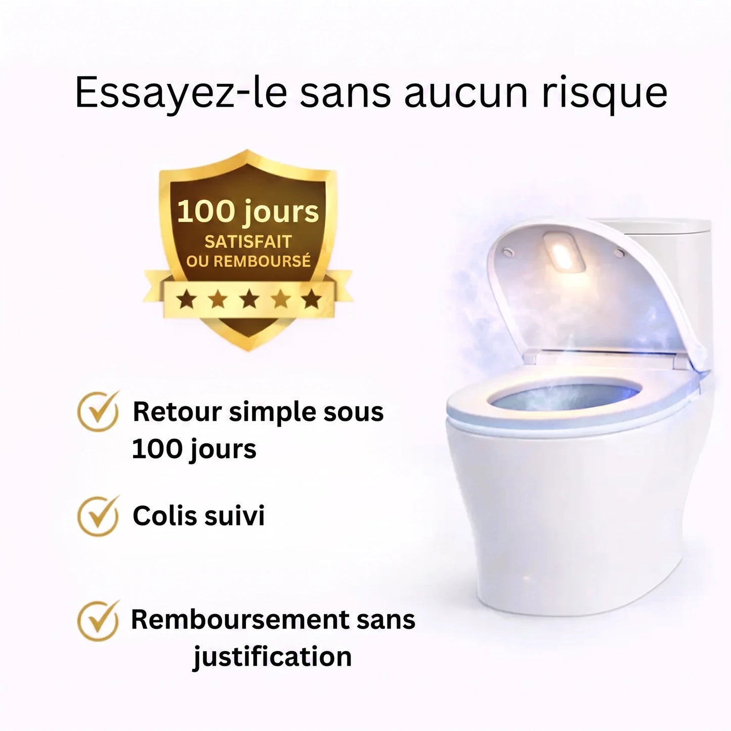 Nettoyeur WC Automatique à UV Zevlo - garantie 100 jours