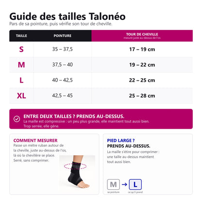 Guide des tailles Talonéo
