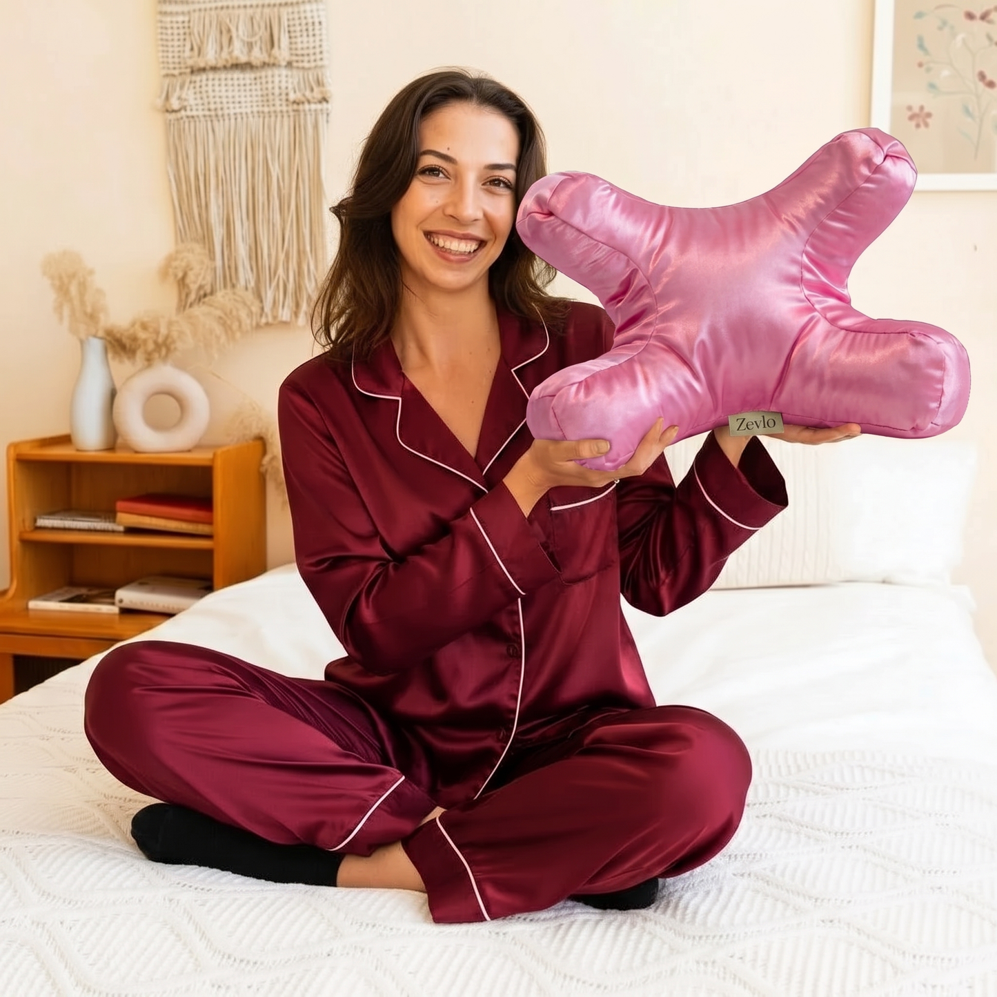 Oreiller Anti-Rides BelleNuit coloris Rose