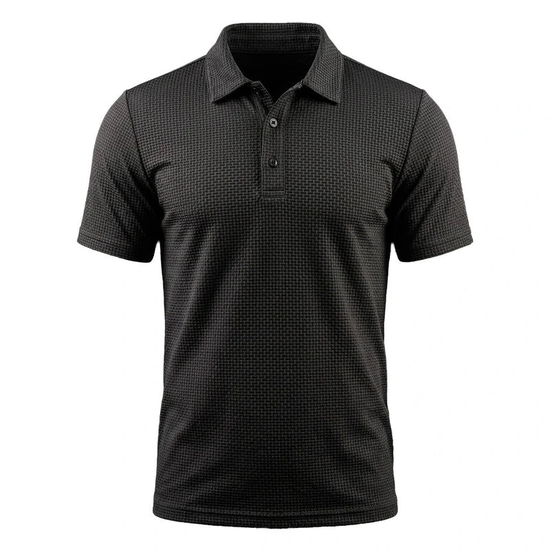 Polo Homme Confort Sans Repassage — Noir Espresso
