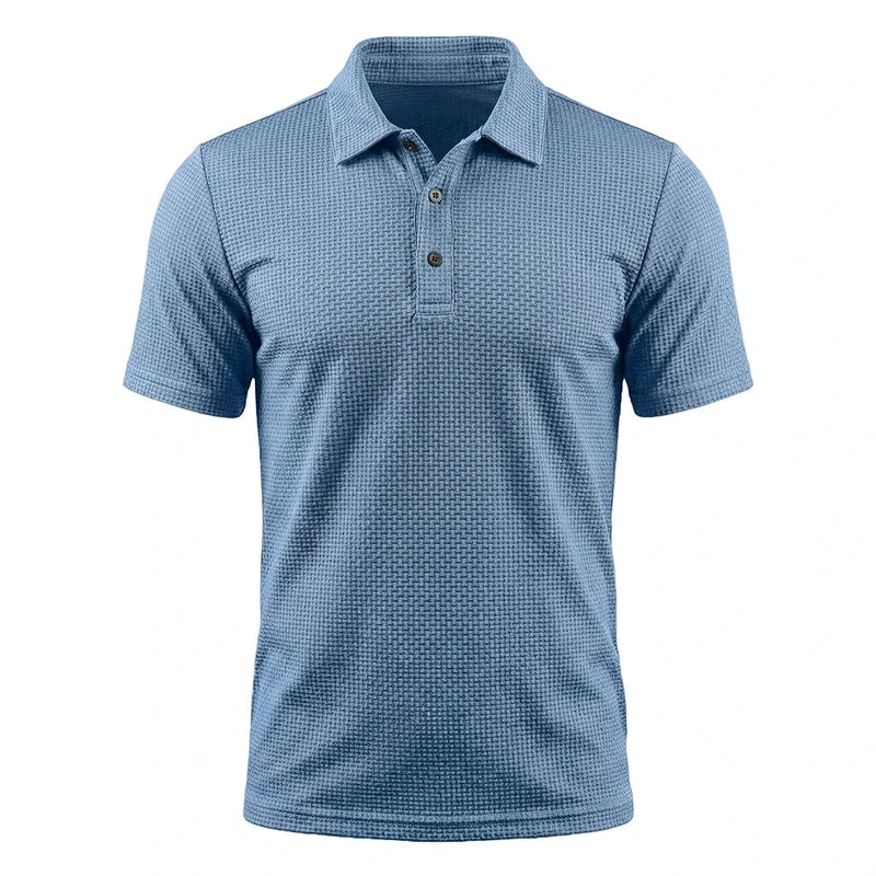 Polo Homme Confort Sans Repassage — Bleu Côtier