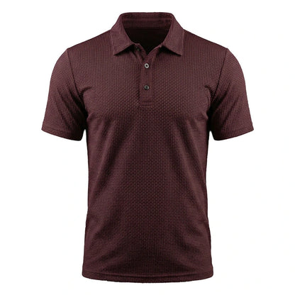Polo Homme Confort Sans Repassage — Rouge Merlot