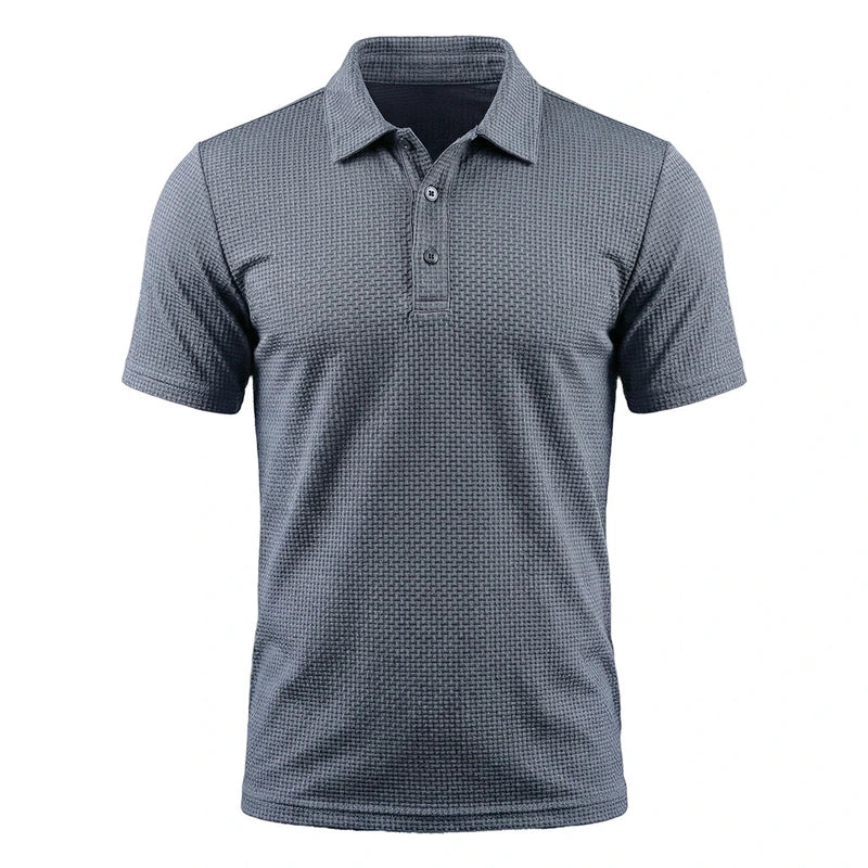 Polo Homme Confort Sans Repassage — Gris Argent