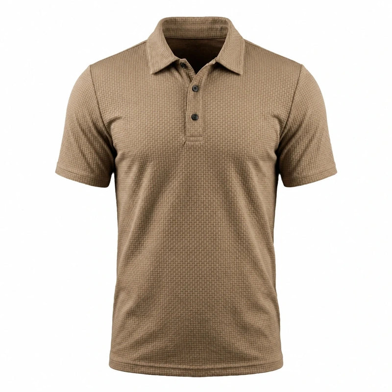 Polo Homme Confort Sans Repassage — Beige Camel