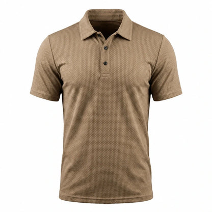 Polo Homme Confort Sans Repassage — Beige Camel