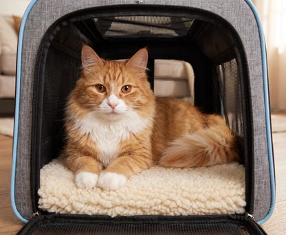 Gros plan sur l'intérieur du sac et le lit polaire