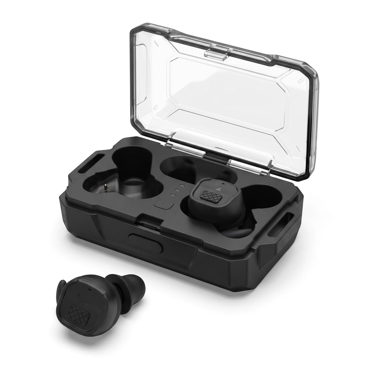 SilenTir™ - Bouchons Tactiques de Protection Noir carbone