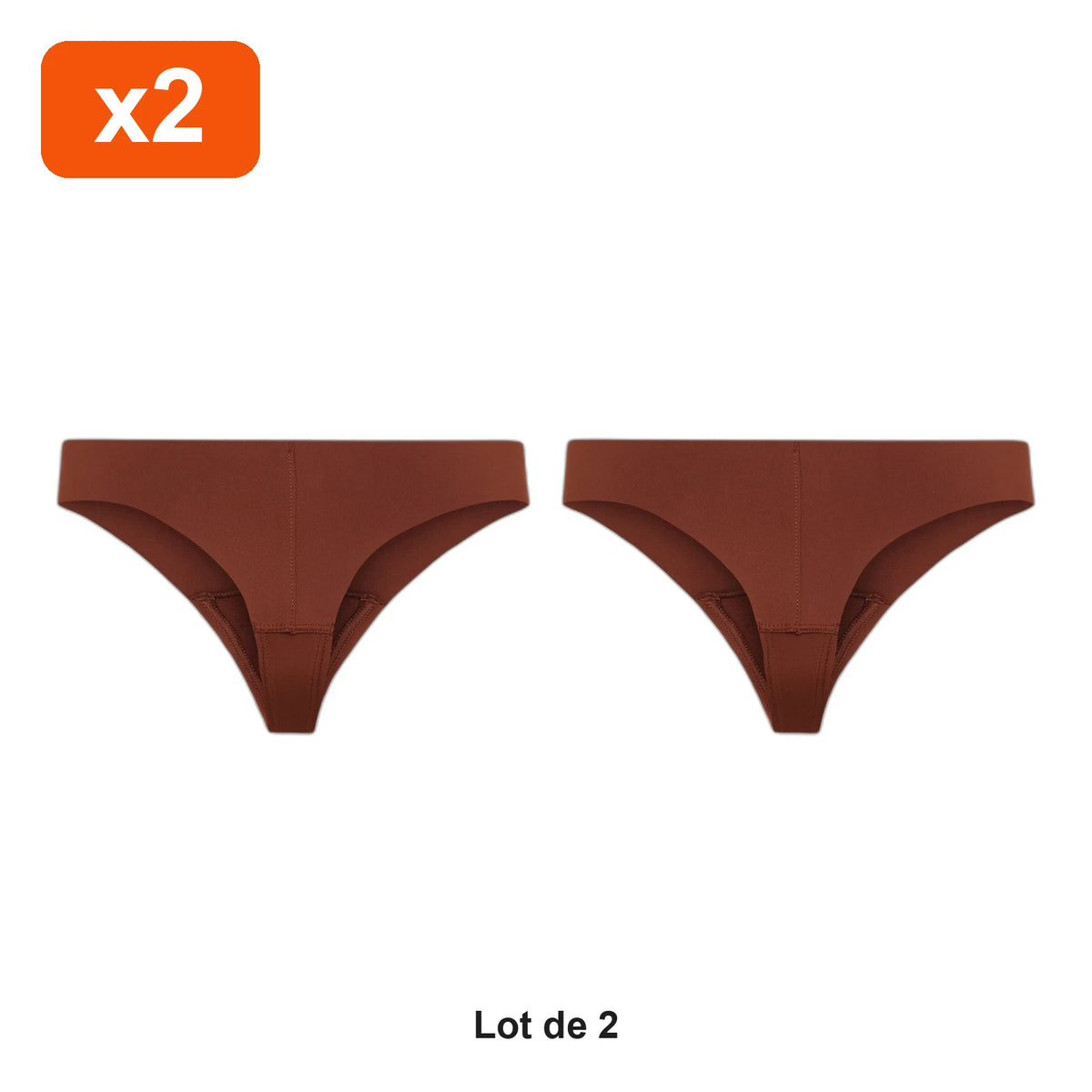 String de sport sans coutures anti-camel-toe Zevlo™ - lot de 2