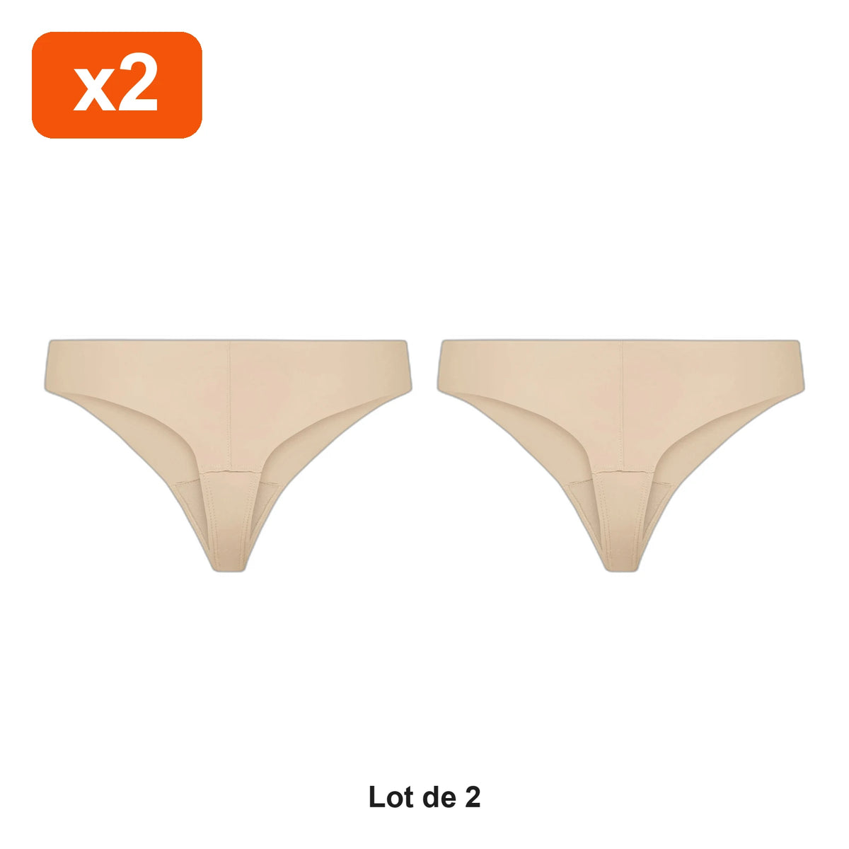 String de sport sans coutures anti-camel-toe Zevlo™ - lot de 2