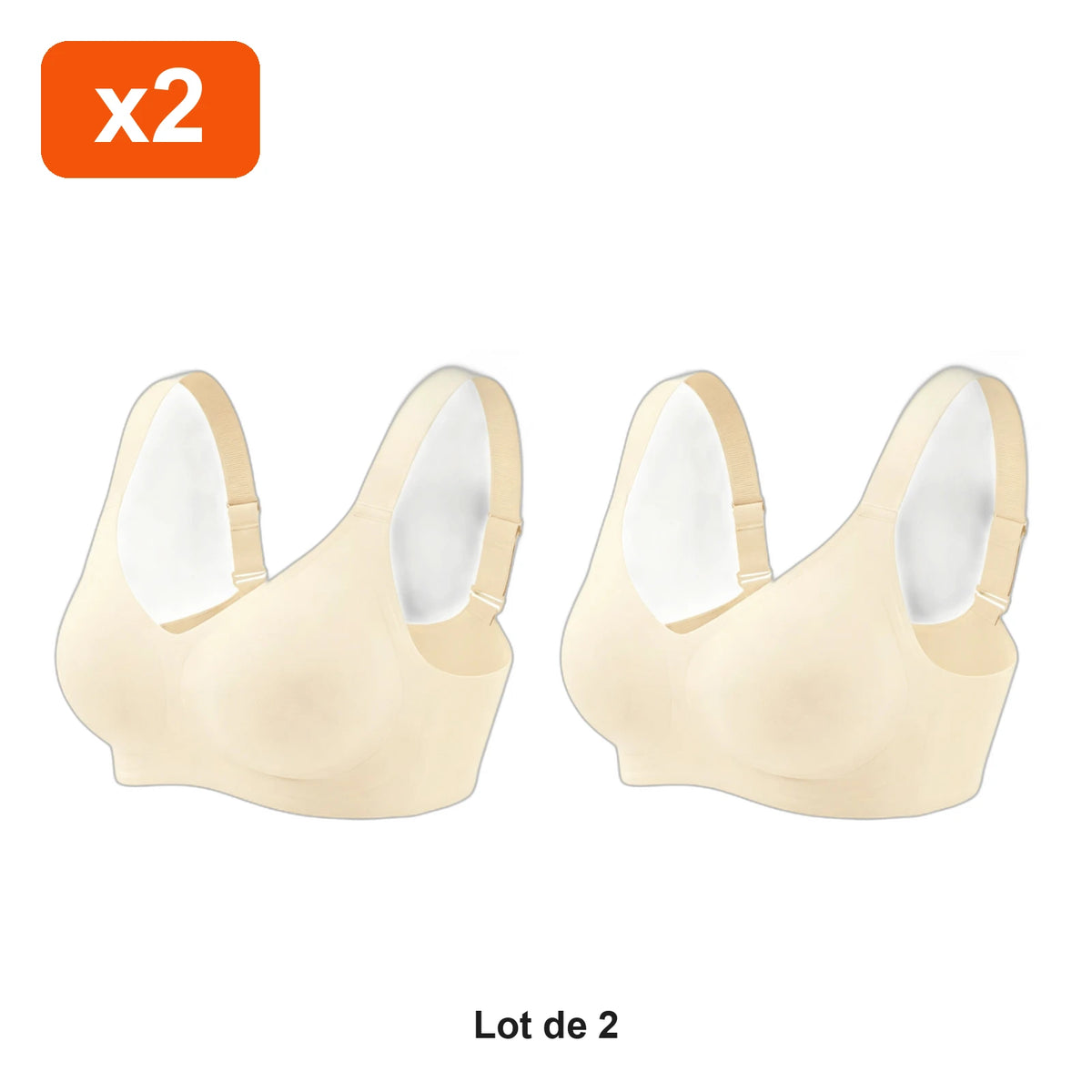 Soutien-Gorge Sans Armature Dos Lisse Zevlo™ - lot de 2