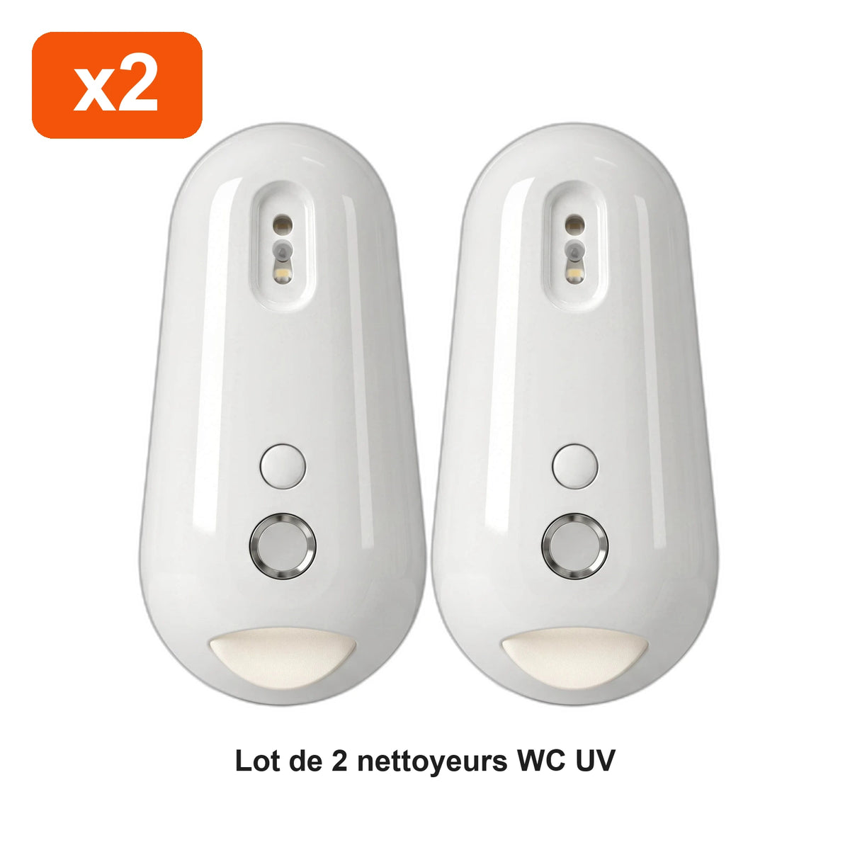Lot de 2 nettoyeurs WC UV
