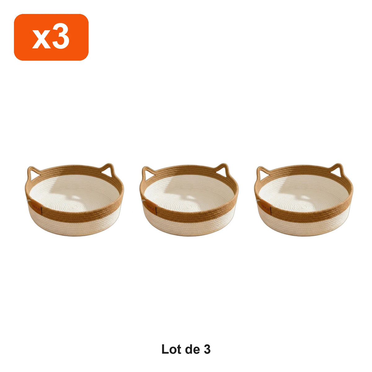 Le Panier Naturel Zevlo™ - lot de 3