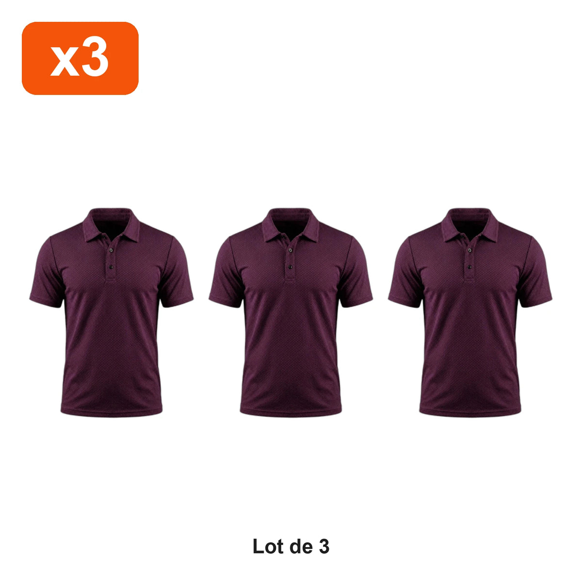 Polo Homme Confort Sans Repassage - lot de 3