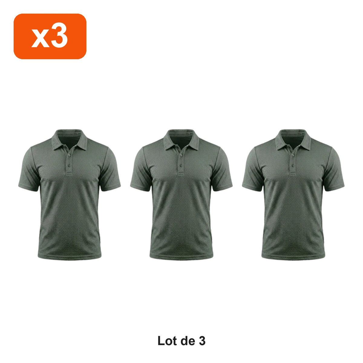 Polo Homme Confort Sans Repassage - lot de 3