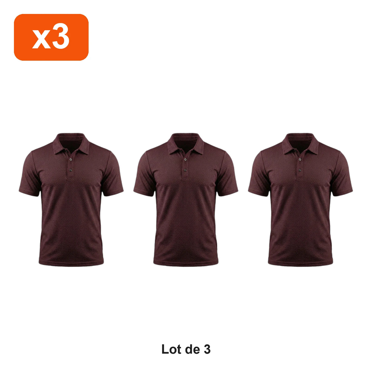 Polo Homme Confort Sans Repassage - lot de 3