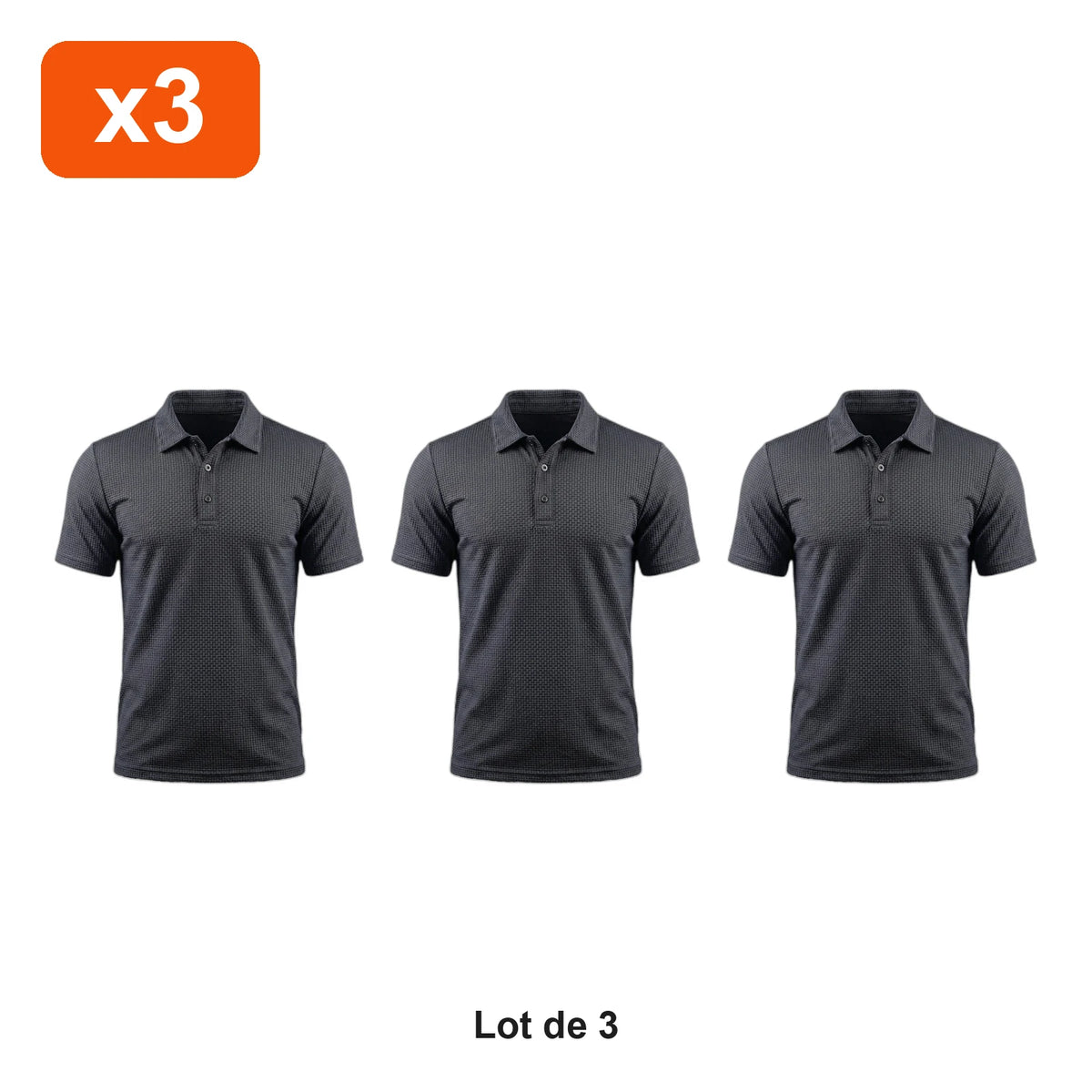 Polo Homme Confort Sans Repassage - lot de 3