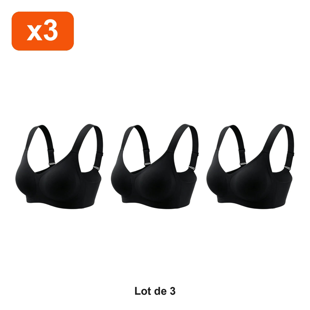 Soutien-Gorge Sans Armature Dos Lisse Zevlo™ - lot de 3