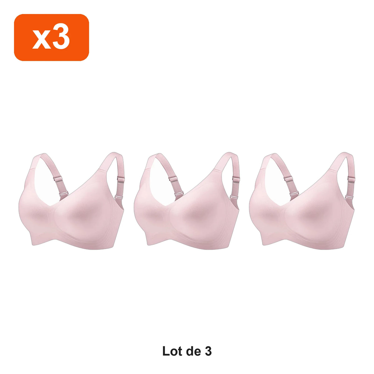 Soutien-Gorge Sans Armature Dos Lisse Zevlo™ - lot de 3
