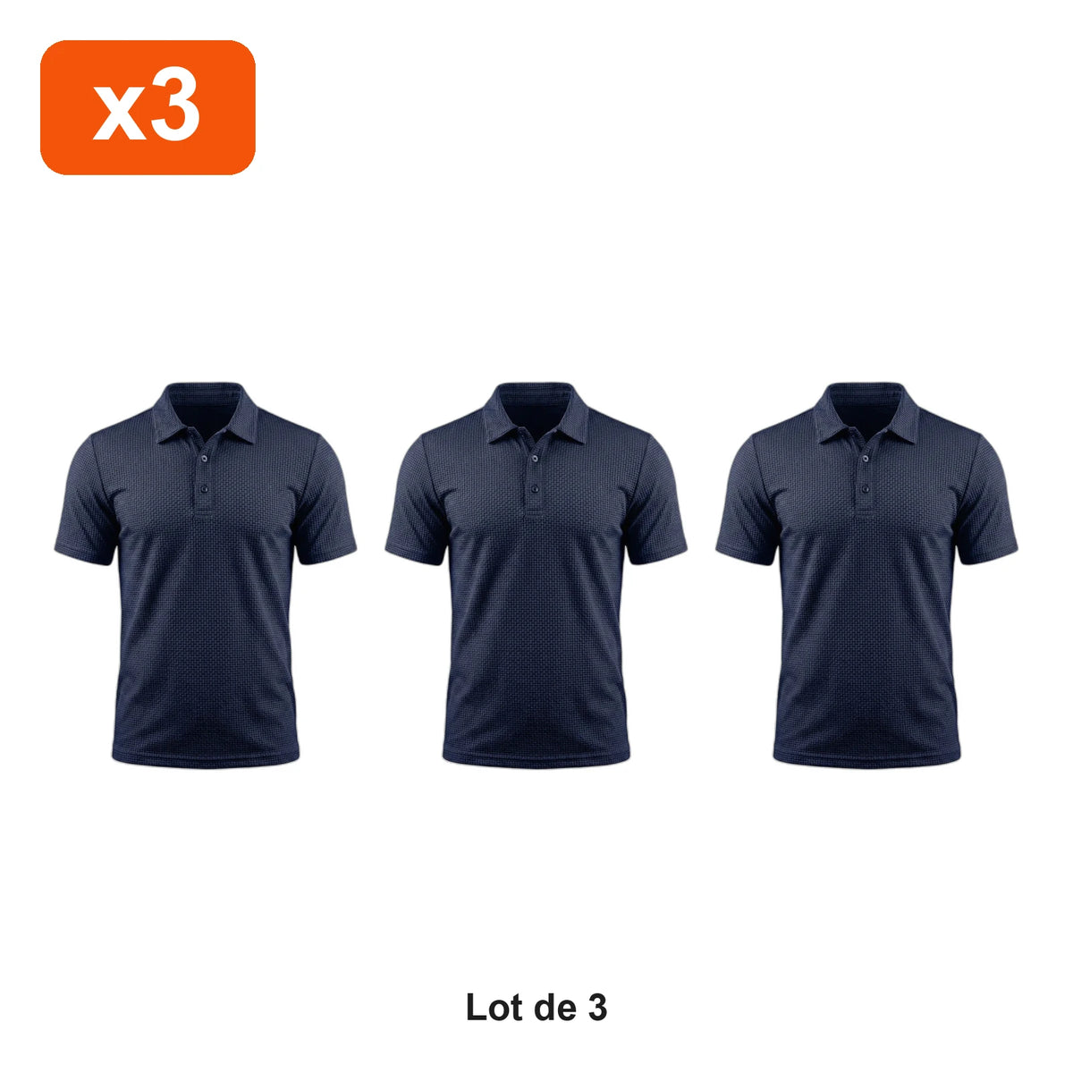 Polo Homme Confort Sans Repassage - lot de 3