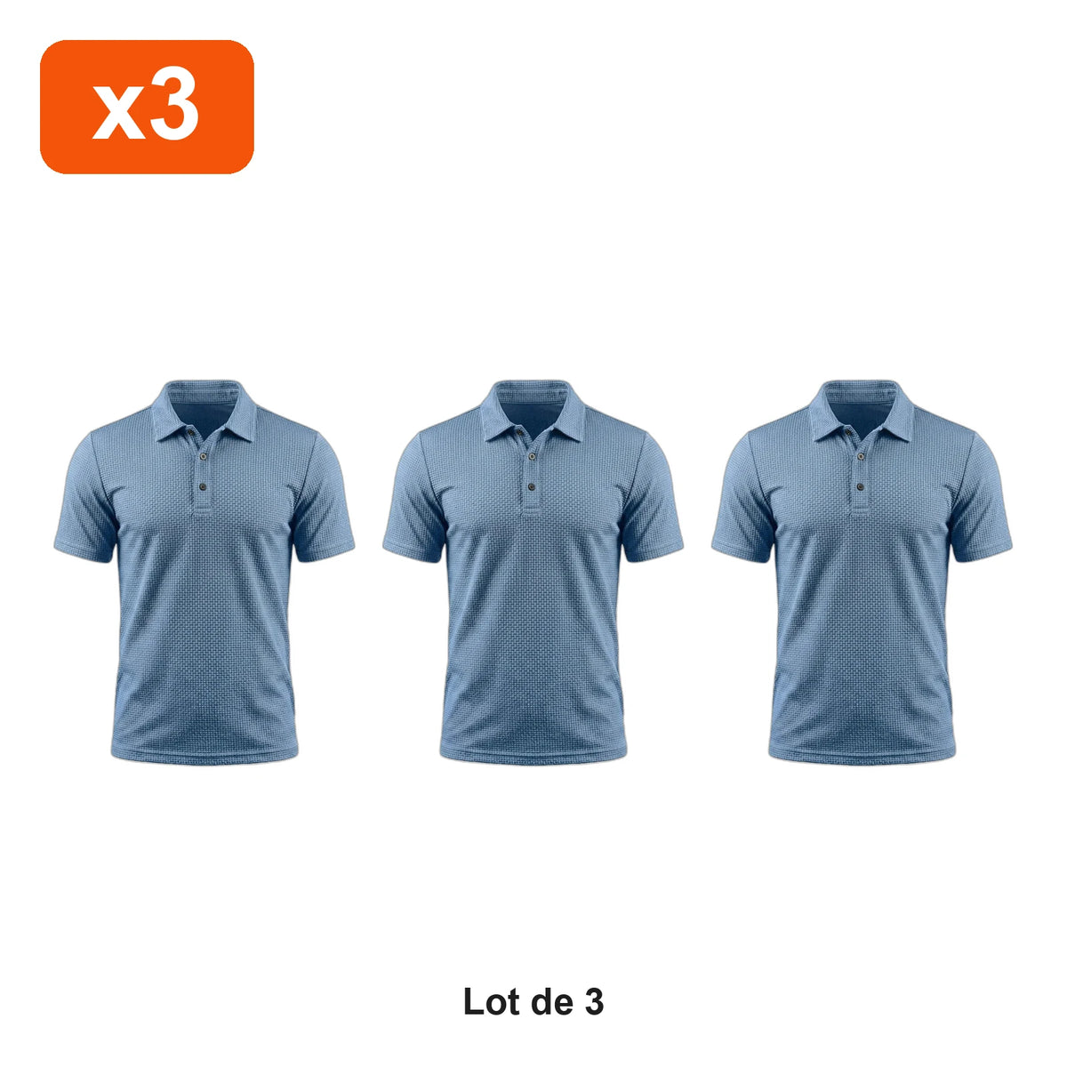 Polo Homme Confort Sans Repassage - lot de 3
