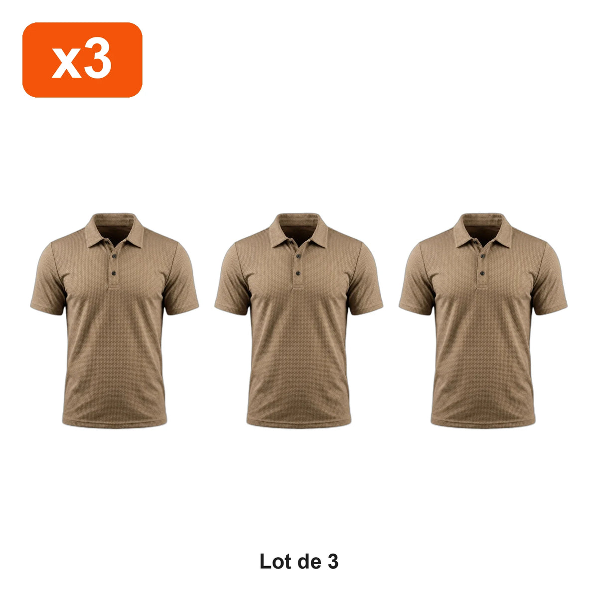 Polo Homme Confort Sans Repassage - lot de 3