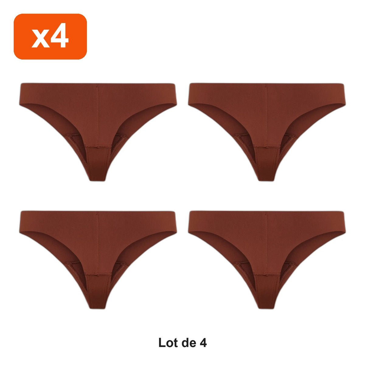 String de sport sans coutures anti-camel-toe Zevlo™ - lot de 4