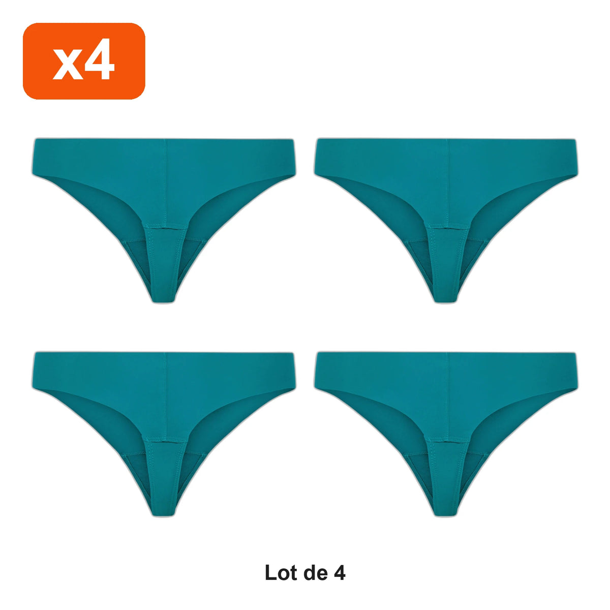 String de sport sans coutures anti-camel-toe Zevlo™ - lot de 4