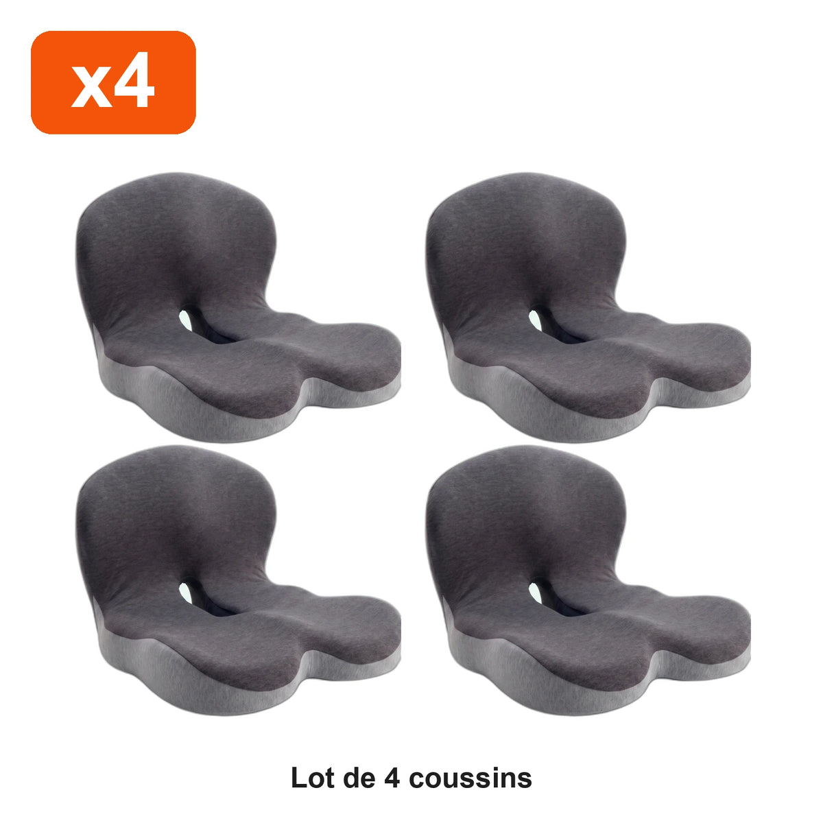 Lot de 4 coussins orthopédiques
