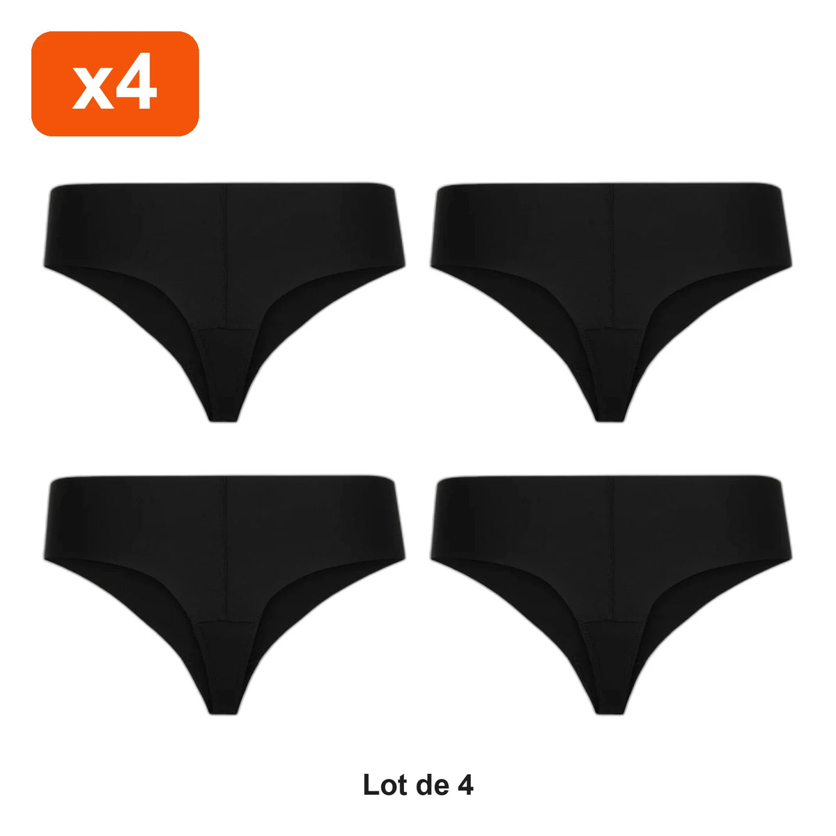 String de sport sans coutures anti-camel-toe Zevlo™ - lot de 4