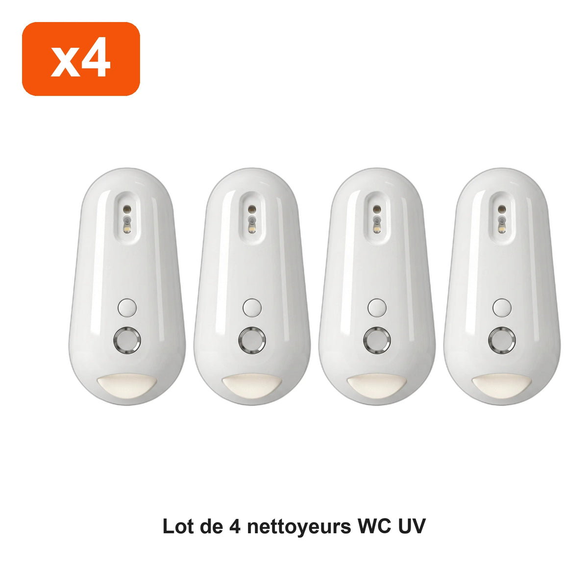 Lot de 4 nettoyeurs WC UV