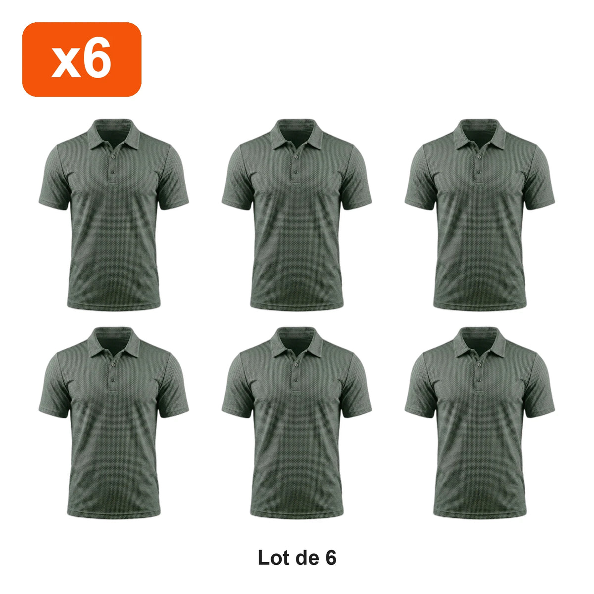 Polo Homme Confort Sans Repassage - lot de 6