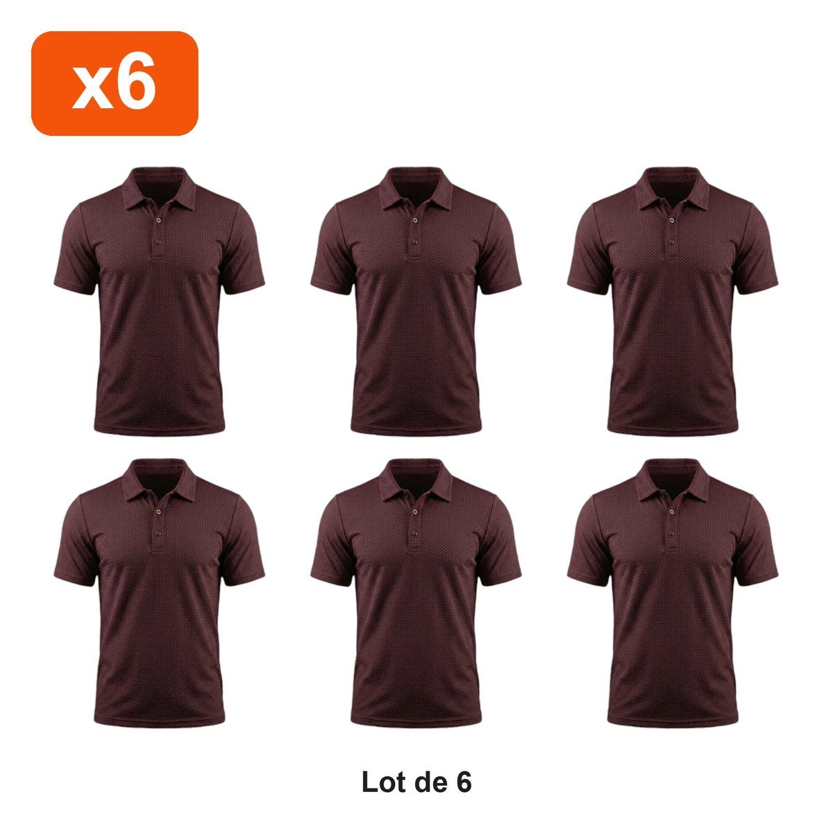 Polo Homme Confort Sans Repassage - lot de 6