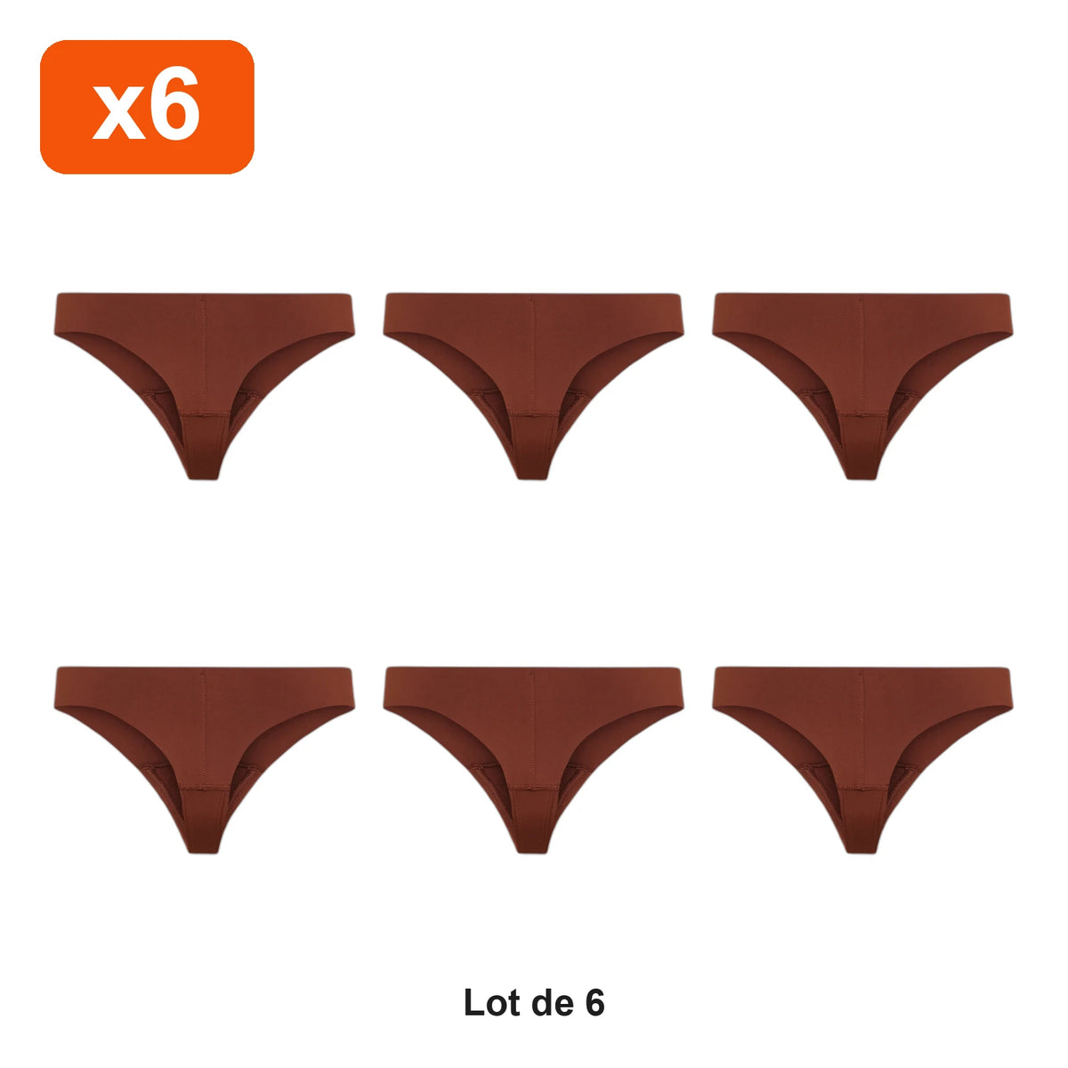 String de sport sans coutures anti-camel-toe Zevlo™ - lot de 6
