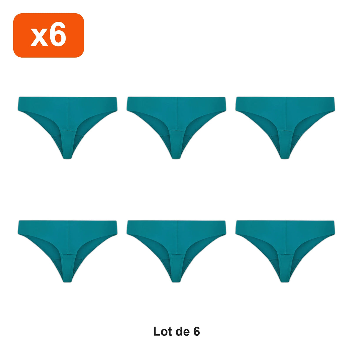 String de sport sans coutures anti-camel-toe Zevlo™ - lot de 6