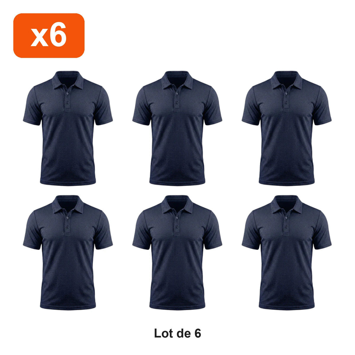Polo Homme Confort Sans Repassage - lot de 6