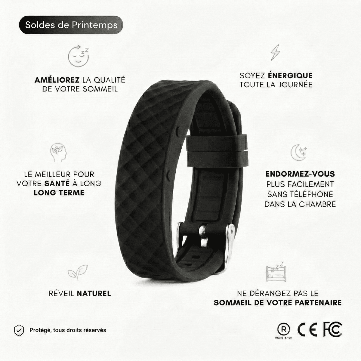 Zevlo Wake® - Bracelet Réveil Silencieux - Zevlo