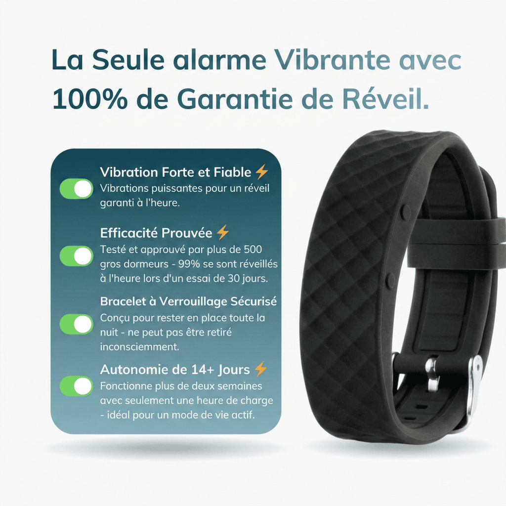 Zevlo Wake® - Bracelet Réveil Silencieux - Zevlo